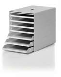 Pojemnik z 7 szufladkami IDEALBOX PLUS szary, Durable 1712001050