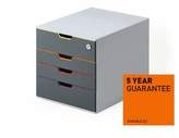 Durable 7606 27 VARICOLOR Safe 4 zamykany pojemnik z 4 szufladkami