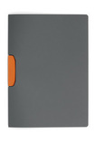 Durable 2304 09 Skoroszyt grafitowy z klipsem Duraswing klips pomarańcz. op. 5 szt.