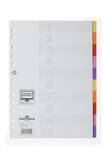 Durable 6743 27 Przekładki z tworzywa indeksy 10 częściowe VARICOLOR