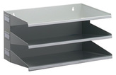 Durable 3359 10 Metalowy sorter do dokumentów 3 półki poziomy szary