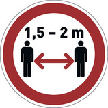 1041 03 Znaki bezpieczeństwa i ostrzegawcze ZACHOWAJ ODSTĘP ISO 7010 ø 430mm usuwalna