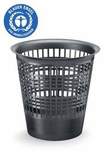 Durable 1701573058 Plastikowy kosz na śmieci ECO 13L okrągły grafitowy