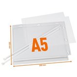 Kieszeń informacyjna A5 wodoodporna z opaską Durable 5059 19 op. 5 szt.