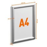 Aluminiowa ramka zatrzaskowa A4 Durable 5061 23 srebrna OUTDOOR