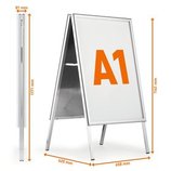 Potykacz na chodnik aluminiowy A1 składany Durable 5066 23 srebrny OUTDOOR