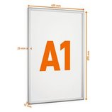 Aluminiowa ramka zatrzaskowa A1 Durable 5060 23 srebrna OUTDOOR