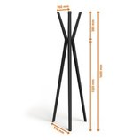 Durable 1846 01 Stojak aluminiowy na ubrania czarny