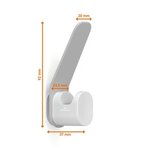 Durable 1849 10 Wieszak pojedynczy, aluminiowy na ubrania 4 szt. szary