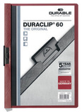 Durable 2209 31 Skoroszyt zaciskowy DURACLIP do 60 kartek kolor ciemno czerwony 