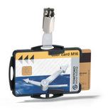 Durable 8218 01 Etui do 2 kart magnetycznych identyfikacyjnych z klipem op.25 szt
