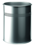Durable 3300 23 Kosz na śmiecie metalowy pojemność 15 litrów perf.30mm srebrny