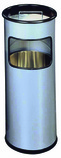 Durable 3330 23 Kosz na śmiecie okrągły metalowy z popielnicą 17+2 l. srebrny