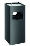 Durable 3331 01 Kosz na śmiecie kwadratowy metalowy z popielnicą 17+2 l. czarny