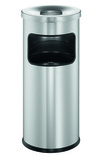  Durable 3332 23 Kosz na śmiecie SAFE, metalowy z popielnicą 17+2 l. srebrny