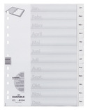 Durable 6114 02 Przekładki PP A4 nadruk JAN-DEZ białe w j. niemieckim