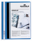 Durable 2579 06 DURAPLUS Skoroszyt prezentacyjny z krystaliczną przednią kieszenią niebieski