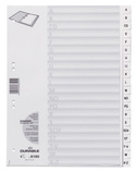Durable 6150 02 Przekładki z tworzywa alfabetyczne indeksy A-Z tłoczone białe A4