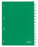 Durable 6222 05 Przekładki PP A4 zielone z wsuwanymi indeksami 15 szt.