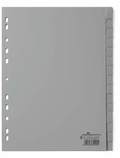 Durable 6442 10 Przekładki PP A4 szare z wymiennymi indeksami 15 szt.