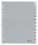 Durable 6446 10 Przekładki PP A4+ XL szare z wymiennymi indeksami 12 szt.
