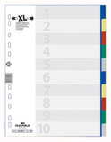 Durable 6747 27 Przekładki PP A4+ XL kolorowe bez nadruku 10 szt.