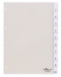 Durable 6821 19 Przekładki PP A4 przezroczyste z wymiennymi indeksami 10 szt.