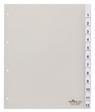 Durable 6835 19 Przekładki PP A4+ XL przezroczyste z nadrukiem 1-12