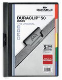 Durable 2234 01 Skoroszyt zaciskowy DURACLIP do 50 kartek z przekładkami czarny 