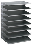Durable 3361 10 Metalowy sorter do dokumentów 8 półek poziomy szary