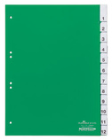 Durable 6210 05 Przekładki z tworzywa indeksy z nadrukiem 1-12 zielone