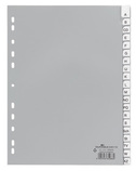 Durable 6401 10 Przekładki z tworzywa indeksy z nadrukiem A-Z szare