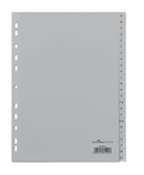 Durable 6508 10 Przekładki szare PP A4 nadruk czarny A-Z w j. niemieckim