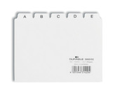 Durable 3660 02 Przekładki A6 25 szt. 5/5 do kartoteki kolor biały
