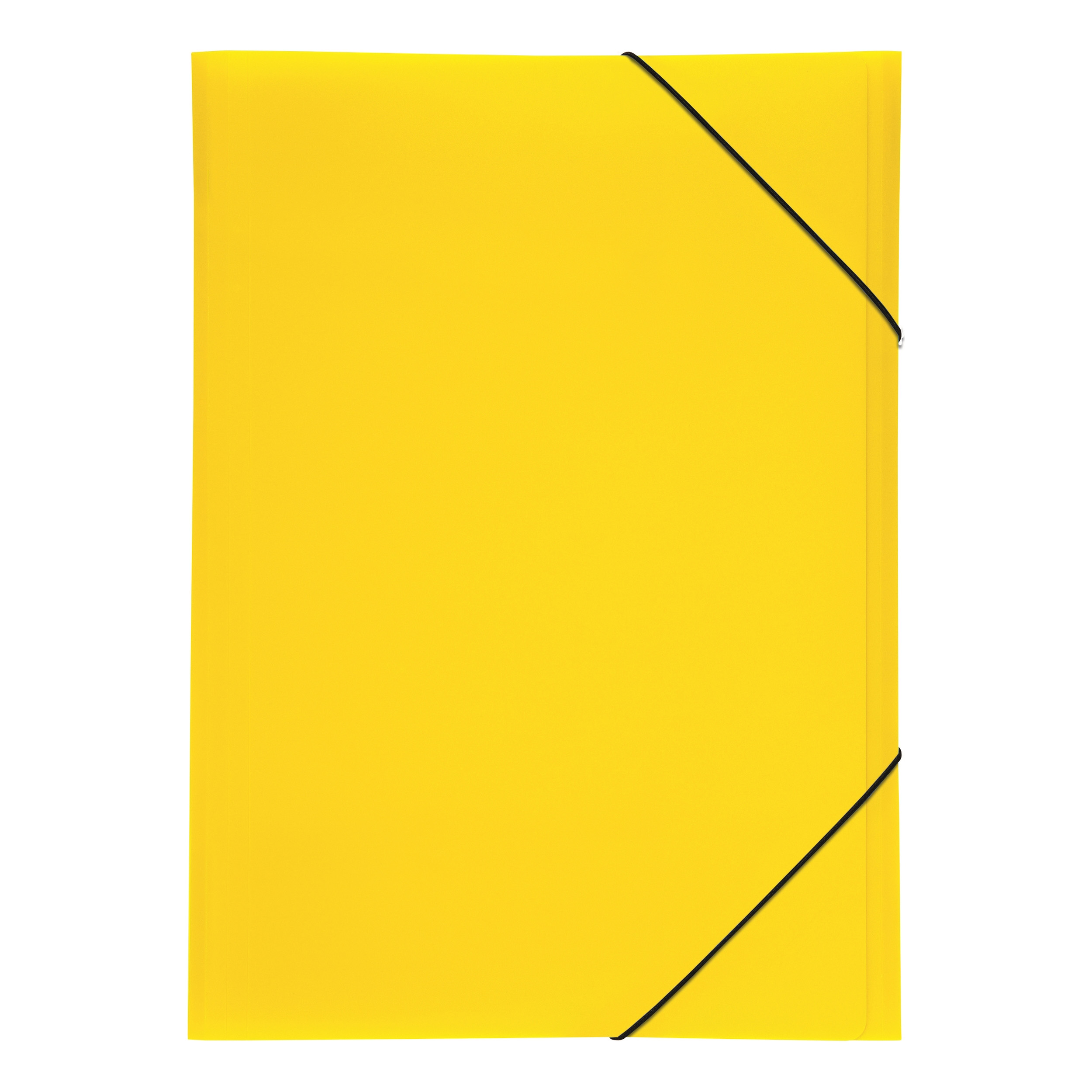 A3 Elasticated Folder With 3 Flaps - Green Polypropylene Document Holder