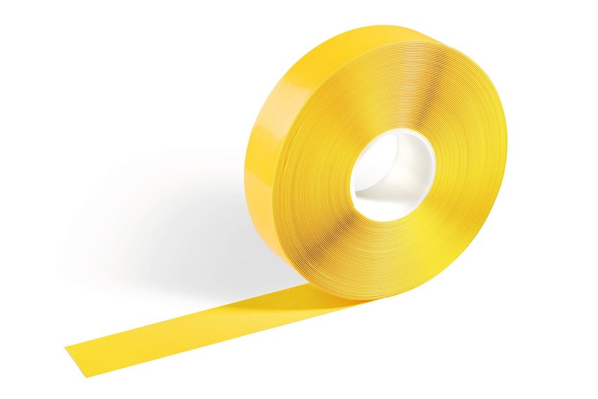 Durable 1021 988 Taśma podłogowa do znakowania hal i magazynów j.żółta 50mmx30m