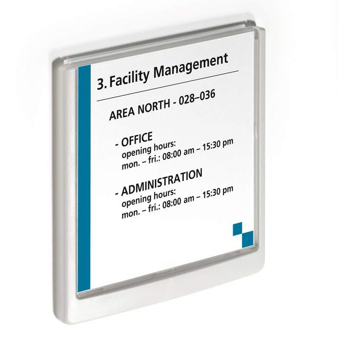 Durable 4862 02 Click Sign tabliczka informacyjna 149 x 148,5 mm biała