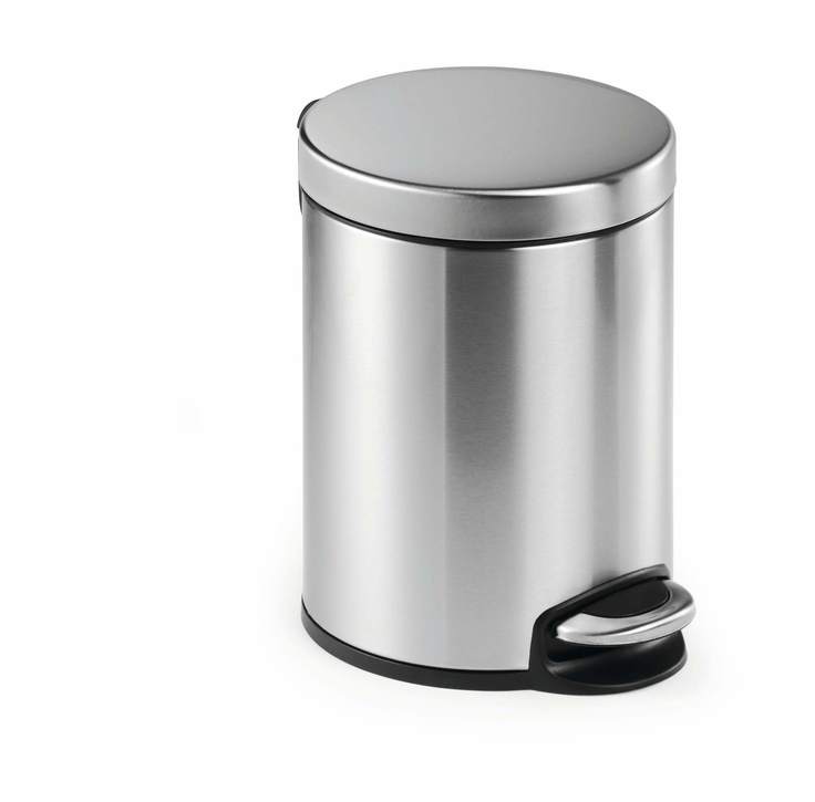 Durable 3400 23 Kosz stalowy nierdzewny na śmiecie z pedałem 5 litrowy