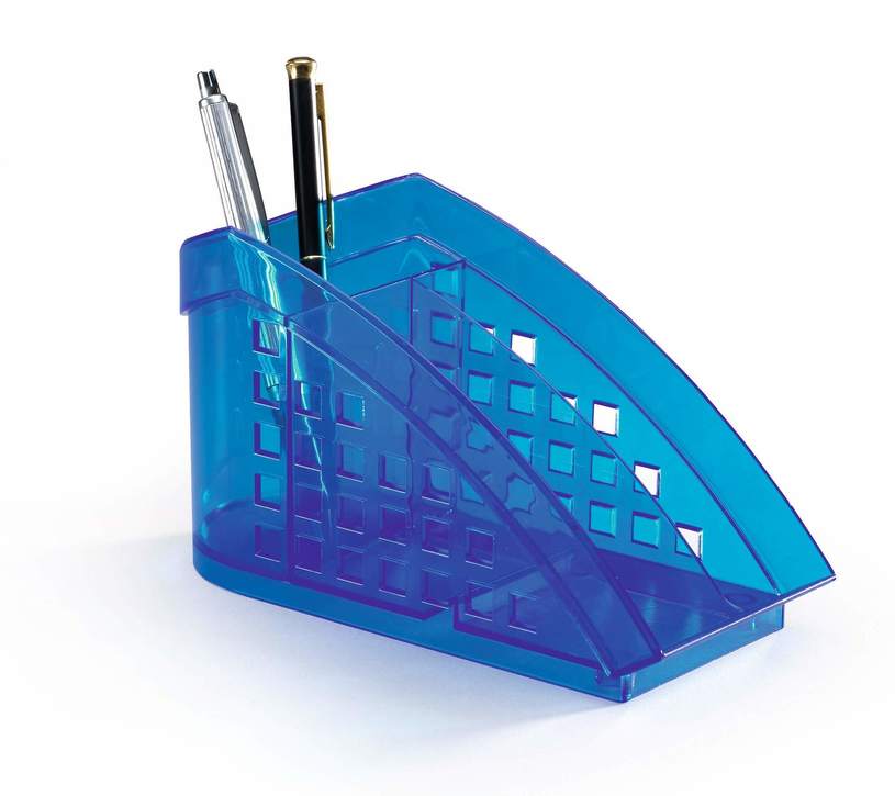 TREND Durable 1701627540 Przybornik na biurko z tworzywa niebieski-przezroczysty