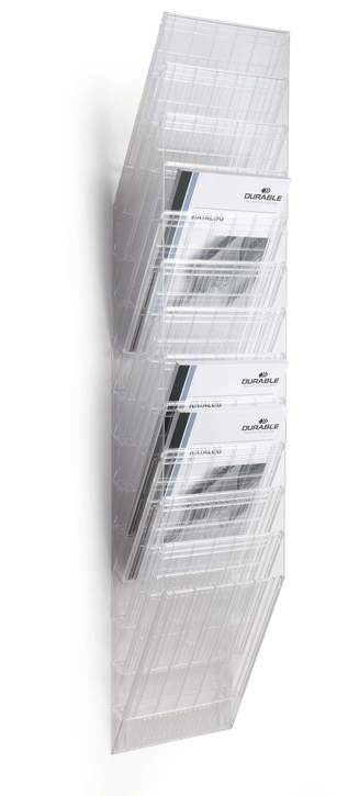 Durable 1709763400 Zestaw 12 pojemników na katalogi FLEXIBOXX A4 przezroczysty 