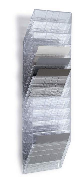 Durable 1709781400 Zestaw 12 pojemników na katalogi FLEXIBOXX A4 przezroczysty