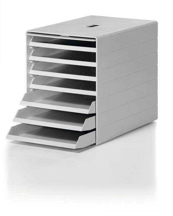 Pojemnik z 7 szufladkami IDEALBOX PLUS szary, Durable 1712001050
