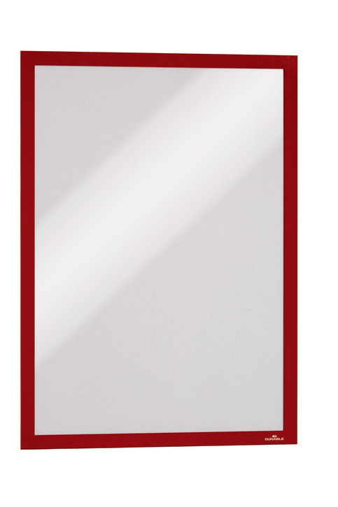 Durable 4873 03 DURAFRAME® A3 Samoprzylepne ramki magnetyczne czerwone 2 szt.