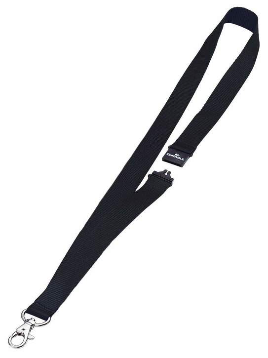 Durable 8682 01 Czarna smycz do identyfikatorów 20mm 1 szt
