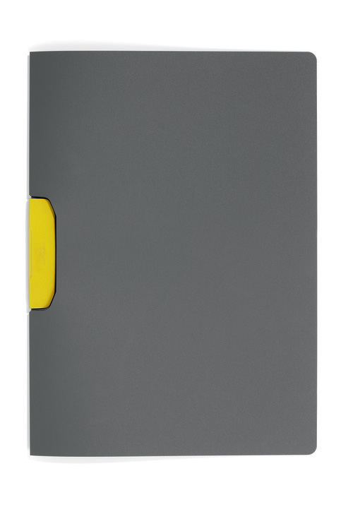 Durable 2304 04 Skoroszyt grafitowy z klipsem Duraswing klips żółty op. 5 szt.