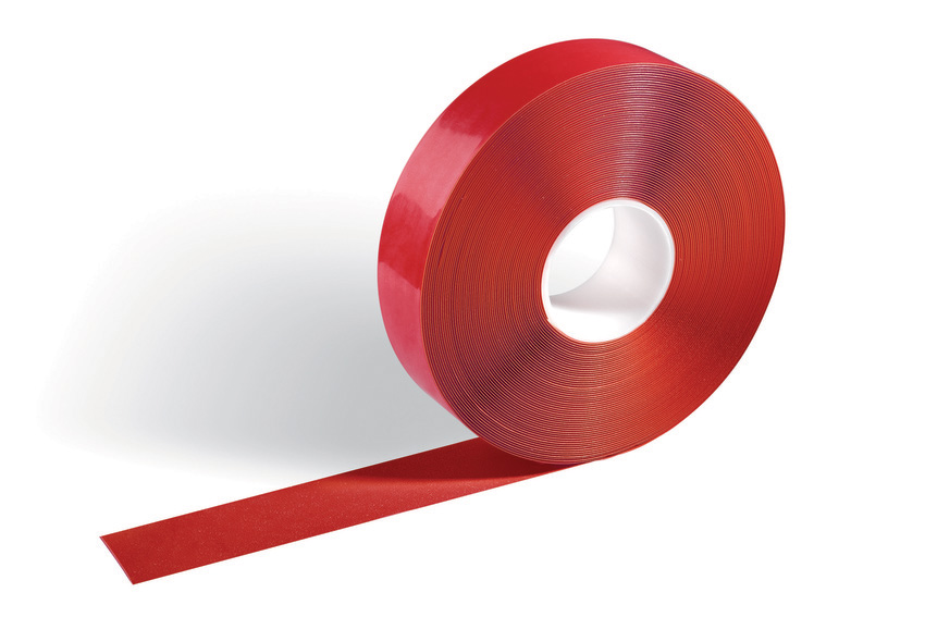 Durable 1725 03 Taśma podłogowa do znakowania hal i magazynów czerwona 50mm x 30m