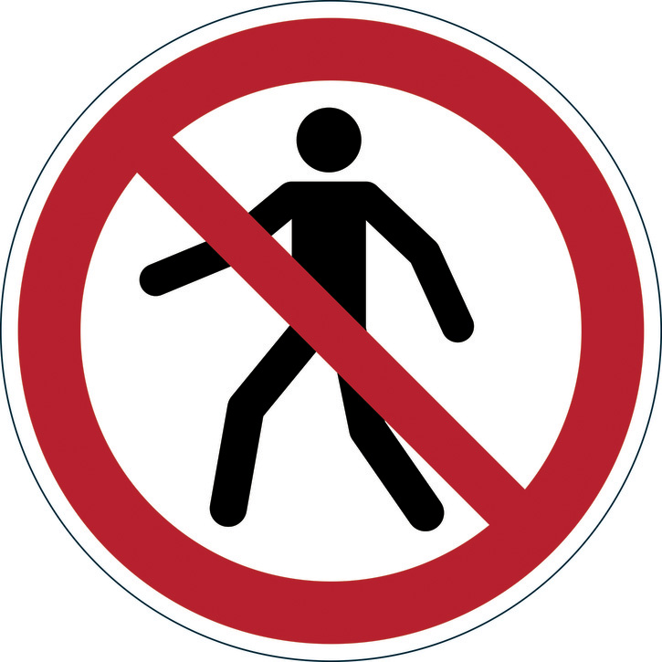 1732 03 Znaki bezpieczeństwa i ostrzegawcze ZAKAZ PRZEJŚCIA ISO 7010, ø 430mm