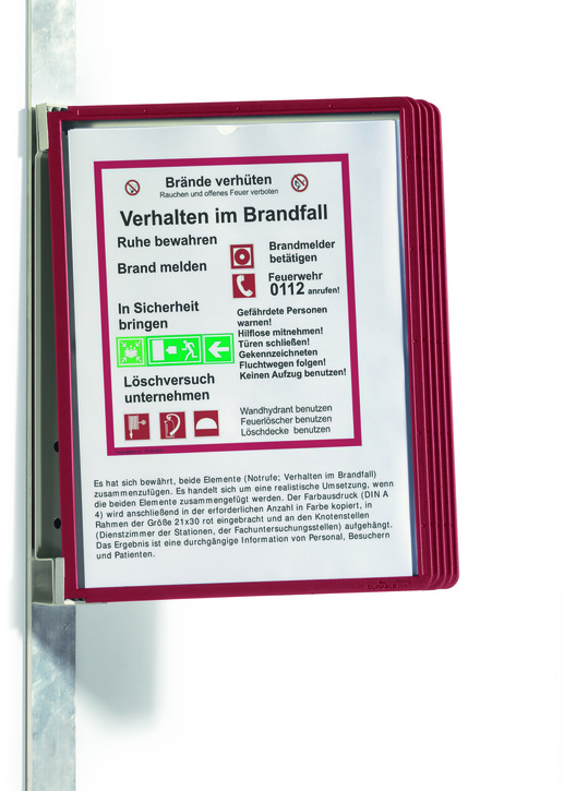 Durable 5914 03 VARIO MAGNET SYSTEM WALL 5 paneli na ścianę magnetyczne czerwone