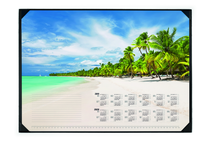 Durable 7311 15 podkład na biurko 590x420mm z kalendarzem Tropikalna plaża 1 szt.