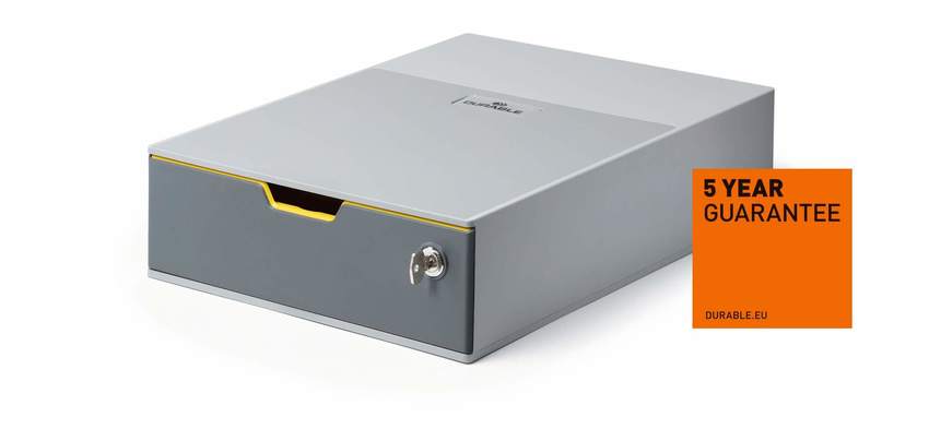 Durable 7601 27 VARICOLOR 1 Safe pojemnik z 1 szufladką zamykany na kluczyk